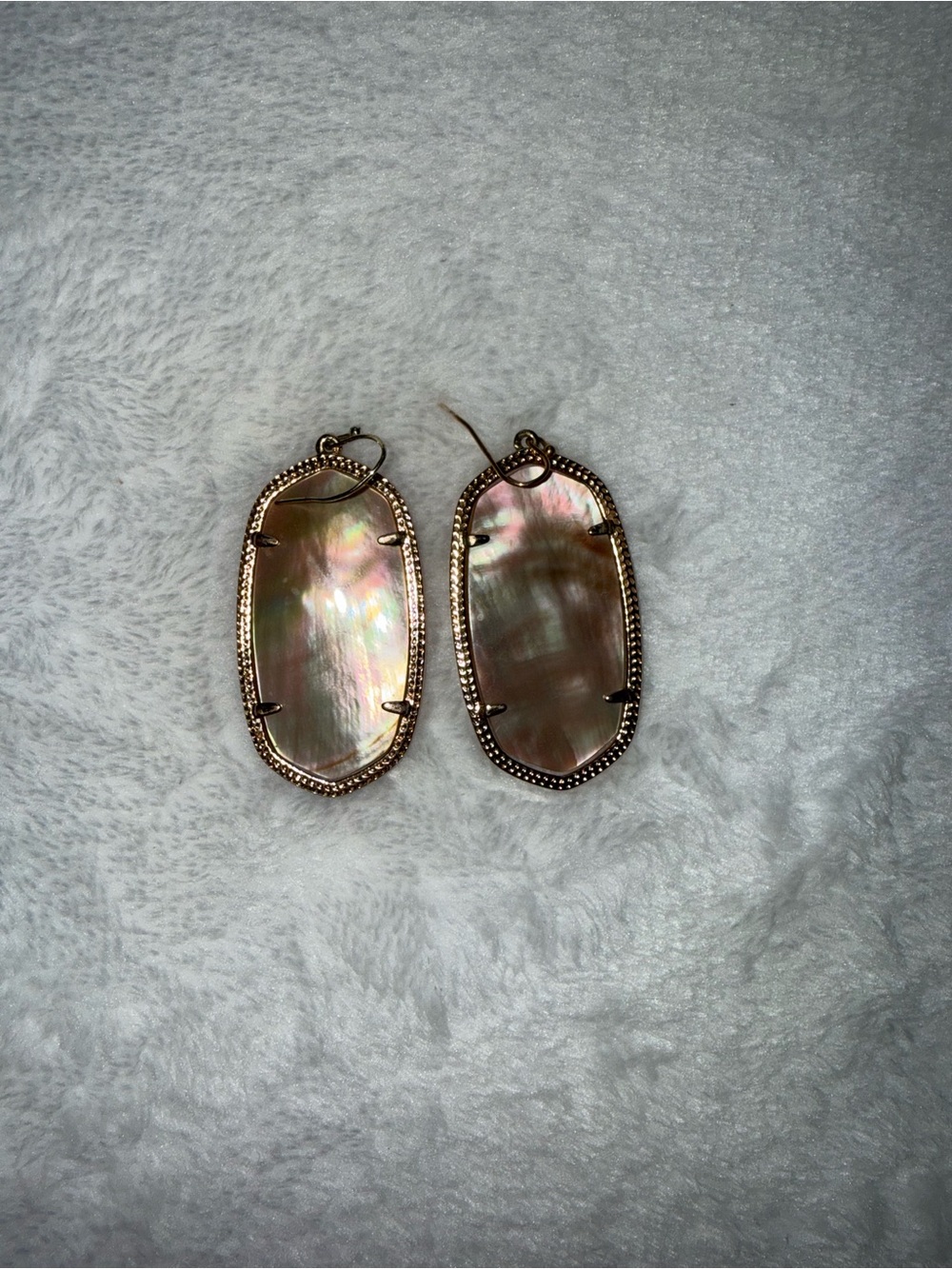 Kendra Scott Brown Mother-of-Pearl Drop Earrings